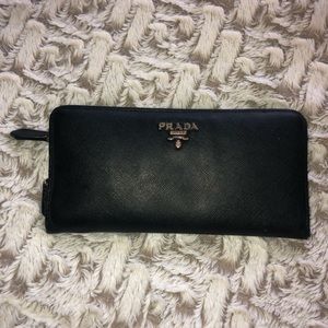 Prada check wallet